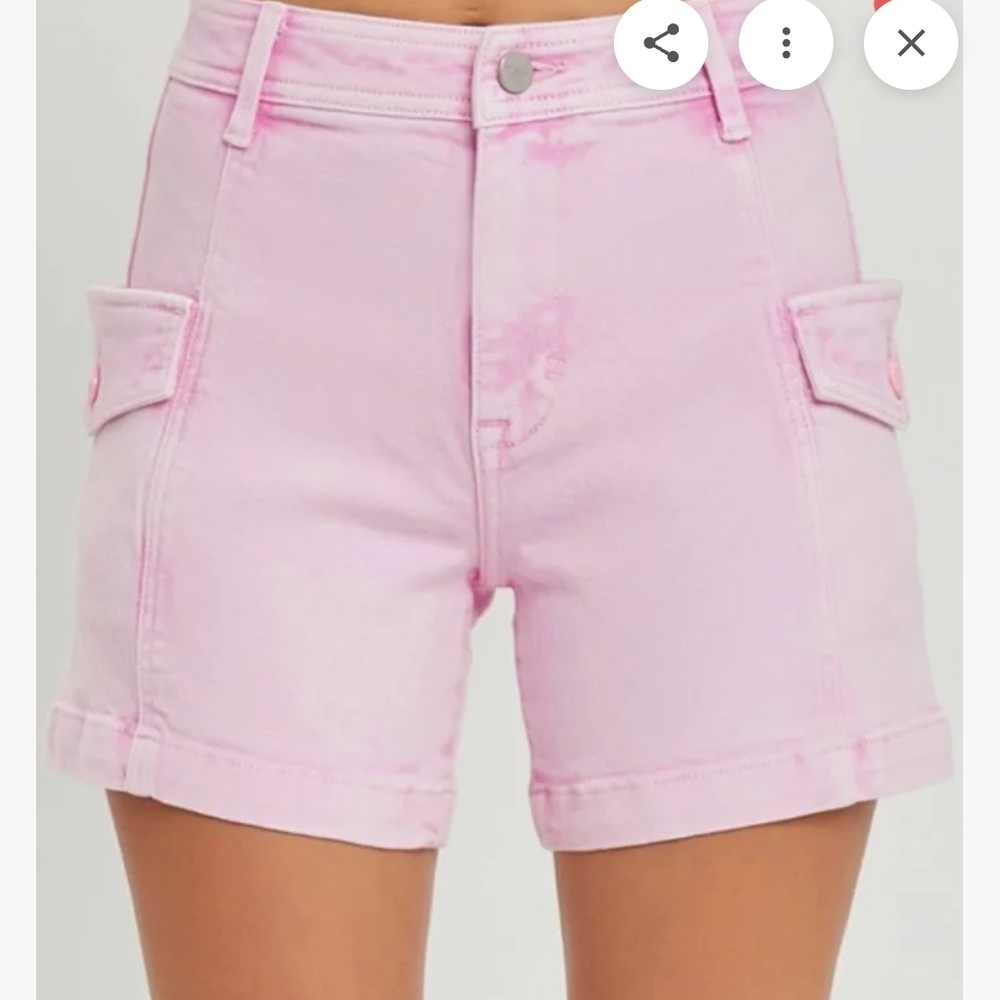 Risen Jeans Pink Women's Shorts